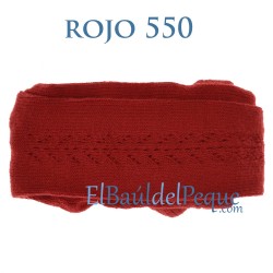 Leotardo Calado Lateral Rojo 550  Algodón Cálido de Cóndor