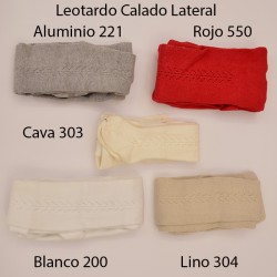 Leotardo Calado Lateral Rojo 550  Algodón Cálido de Cóndor 2